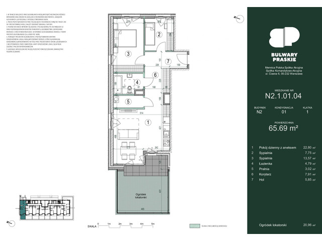 Mieszkanie w inwestycji Bulwary Praskie, symbol N2.1.01.04 » nportal.pl