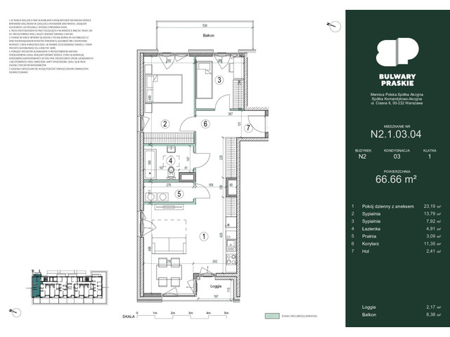 Mieszkanie w inwestycji Bulwary Praskie, symbol N2.1.03.04 » nportal.pl