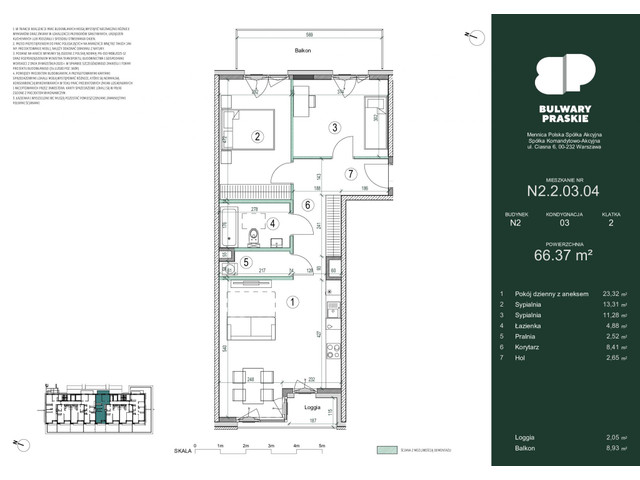 Mieszkanie w inwestycji Bulwary Praskie, symbol N2.2.03.04 » nportal.pl