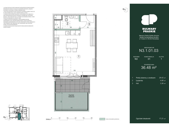 Mieszkanie w inwestycji Bulwary Praskie, symbol N3.1.01.03 » nportal.pl