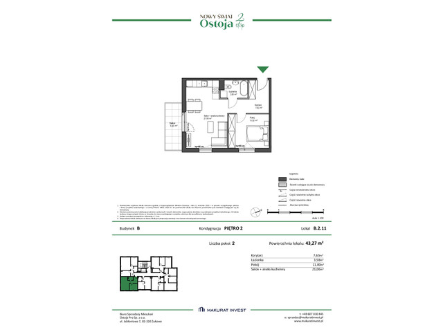 Mieszkanie w inwestycji Ostoja etap II, symbol B.2.11 » nportal.pl
