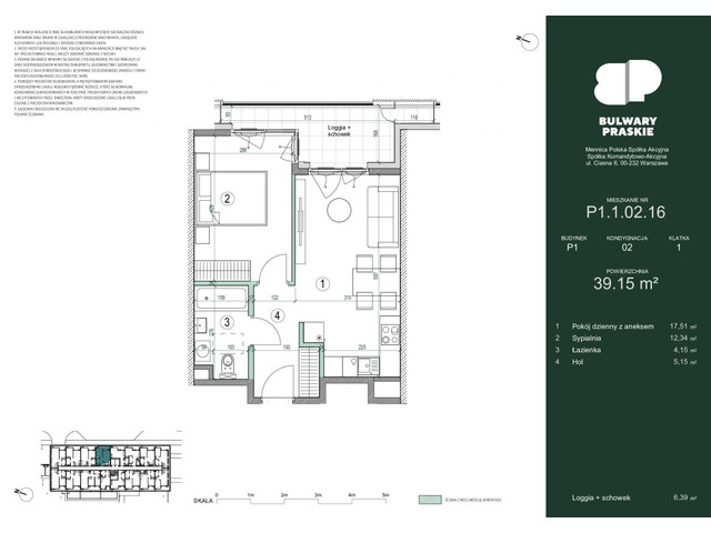 Mieszkanie w inwestycji Bulwary Praskie, symbol P1.1.02.16 » nportal.pl