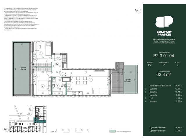 Mieszkanie w inwestycji Bulwary Praskie, symbol P2.3.01.04 » nportal.pl