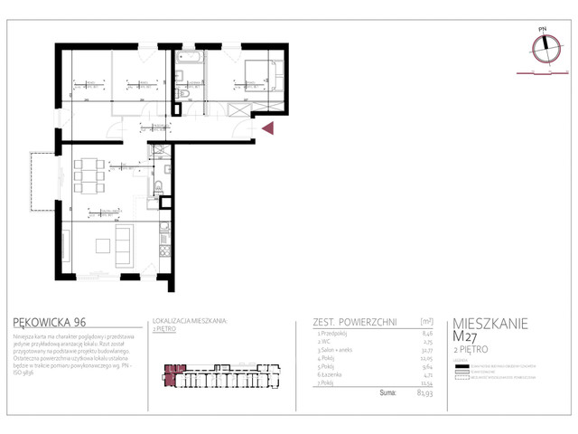 Mieszkanie w inwestycji Pękowicka 96, symbol 27 » nportal.pl