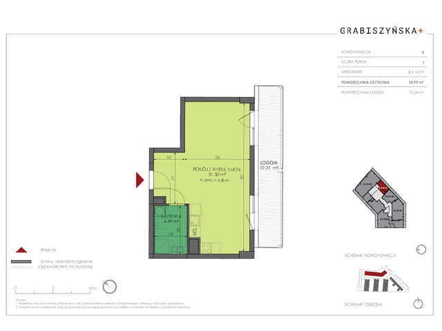 Mieszkanie w inwestycji Grabiszyńska +, symbol B.5.M.01 » nportal.pl