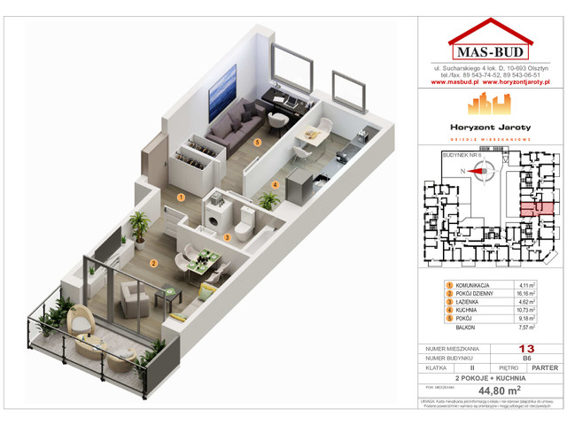 Mieszkanie w inwestycji Grandhouse, budynek Budynek B6, symbol 2-10 » nportal.pl