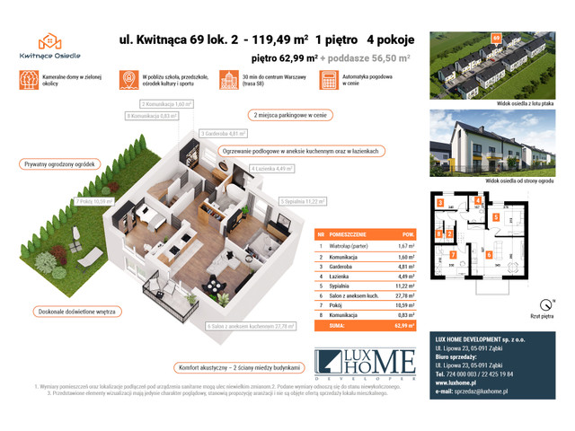 Mieszkanie w inwestycji KWITNĄCE OSIEDLE III ETAP, symbol 69_2 » nportal.pl