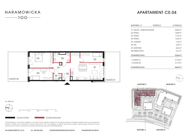 Mieszkanie w inwestycji Naramowicka 100, symbol C-C0.04 » nportal.pl