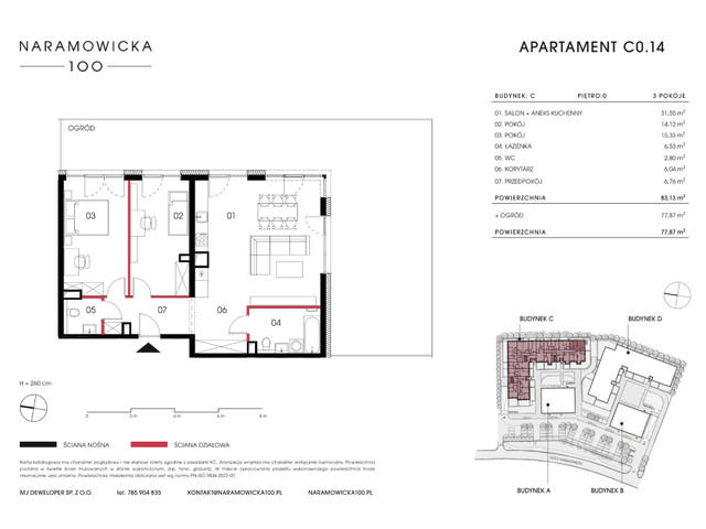 Mieszkanie w inwestycji Naramowicka 100, symbol C-C0.14 » nportal.pl