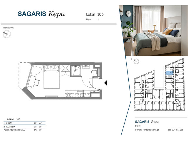 Komercyjne w inwestycji SAGARIS KĘPA, budynek Urban Studio, symbol 106 » nportal.pl