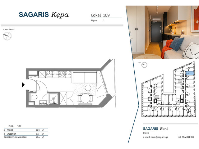 Komercyjne w inwestycji SAGARIS KĘPA, budynek Urban Studio, symbol 109 » nportal.pl