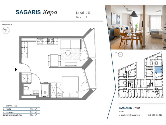 Komercyjne w inwestycji SAGARIS KĘPA, budynek Smart Suite, symbol 111 » nportal.pl