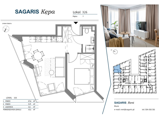 Komercyjne w inwestycji SAGARIS KĘPA, budynek Comfort Suite, symbol 326 » nportal.pl