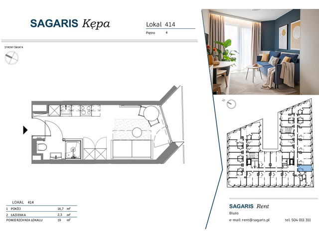 Komercyjne w inwestycji SAGARIS KĘPA, budynek Urban Studio, symbol 414 » nportal.pl