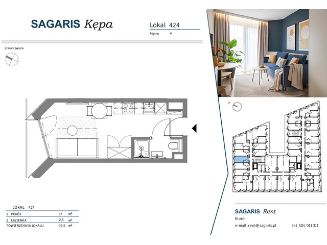 Komercyjne w inwestycji SAGARIS KĘPA, budynek Urban Studio, symbol 424 » nportal.pl