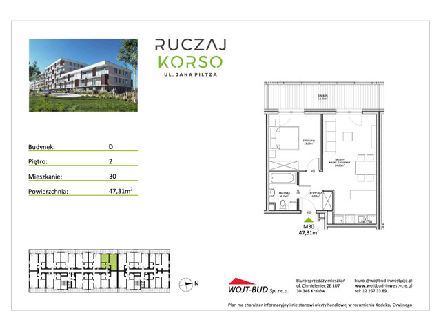 Mieszkanie w inwestycji RUCZAJ KORSO ETAP III, symbol D30 » nportal.pl