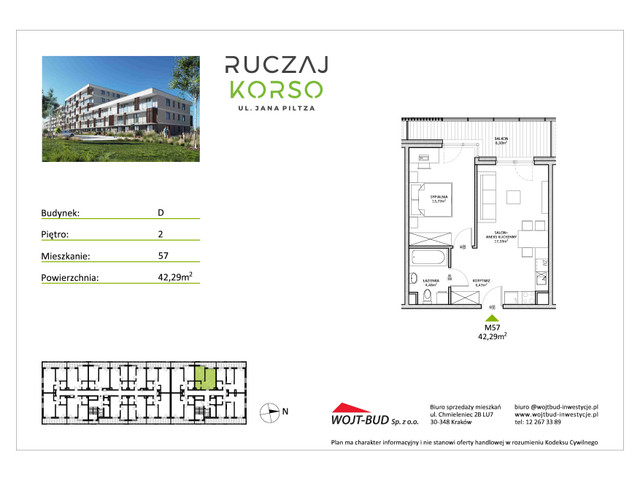 Mieszkanie w inwestycji RUCZAJ KORSO ETAP III, symbol D57 » nportal.pl