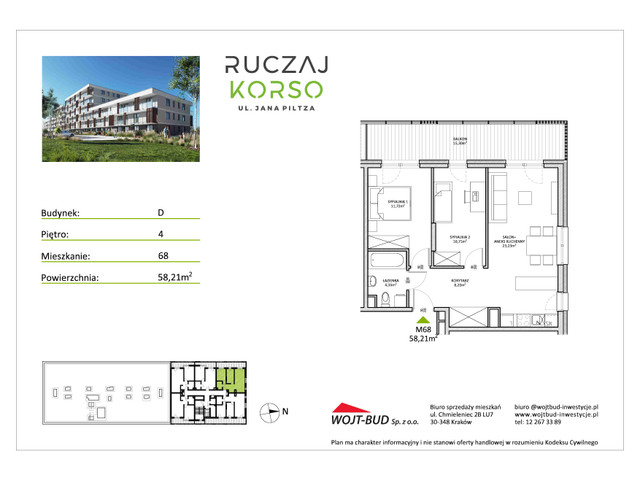 Mieszkanie w inwestycji RUCZAJ KORSO ETAP III, symbol D68 » nportal.pl