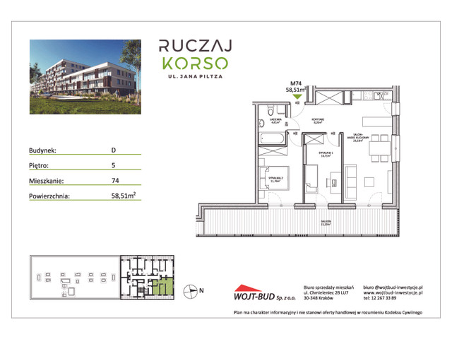 Mieszkanie w inwestycji RUCZAJ KORSO ETAP III, symbol D74 » nportal.pl