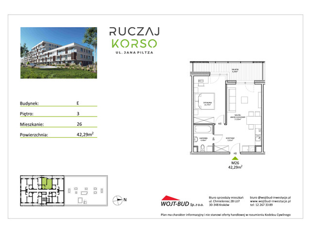 Mieszkanie w inwestycji RUCZAJ KORSO ETAP III, symbol E26 » nportal.pl