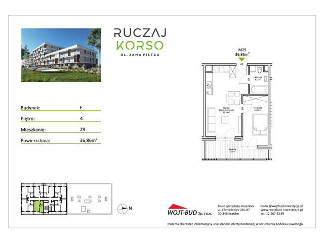 Mieszkanie w inwestycji RUCZAJ KORSO ETAP III, symbol E29 » nportal.pl