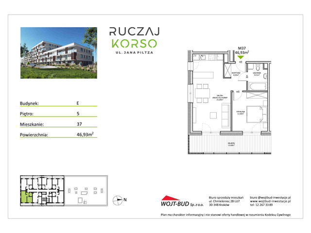 Mieszkanie w inwestycji RUCZAJ KORSO ETAP III, symbol E37 » nportal.pl