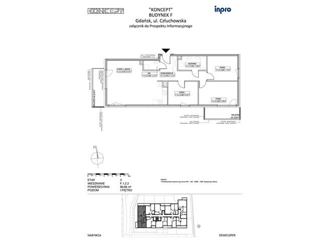 Mieszkanie w inwestycji Koncept, symbol F.1.2.2 » nportal.pl