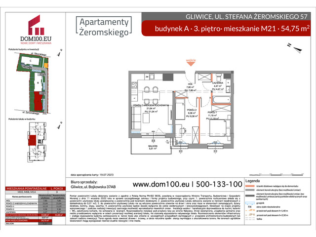 Mieszkanie w inwestycji APARTAMENTY ŻEROMSKIEGO, symbol A21 » nportal.pl