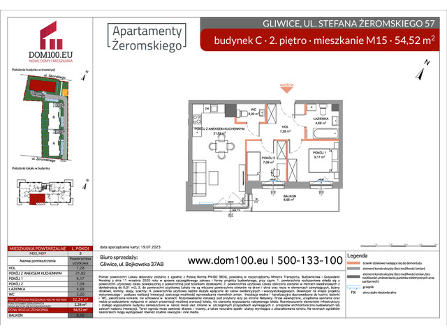 Mieszkanie w inwestycji APARTAMENTY ŻEROMSKIEGO, symbol C15 » nportal.pl