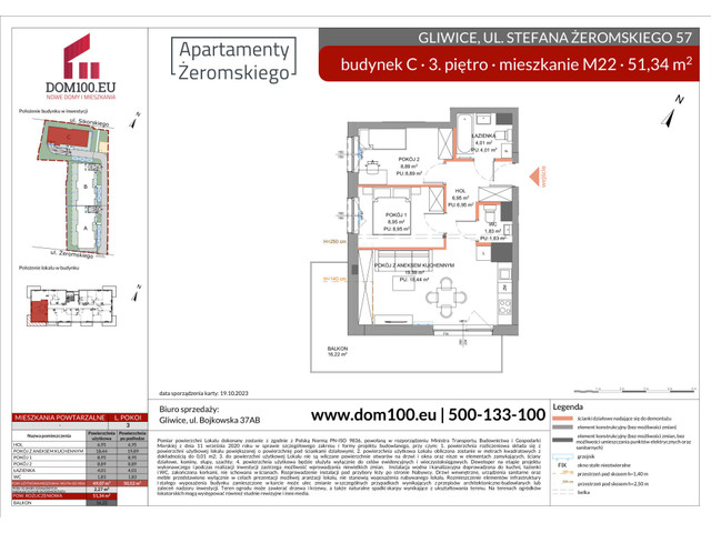 Mieszkanie w inwestycji APARTAMENTY ŻEROMSKIEGO, symbol C22 » nportal.pl