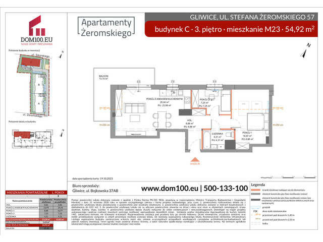 Mieszkanie w inwestycji APARTAMENTY ŻEROMSKIEGO, symbol C23 » nportal.pl