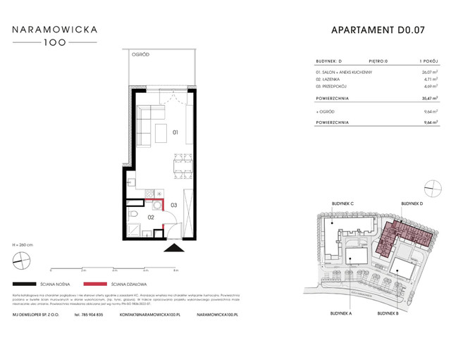 Mieszkanie w inwestycji Naramowicka 100, symbol D0.07 » nportal.pl