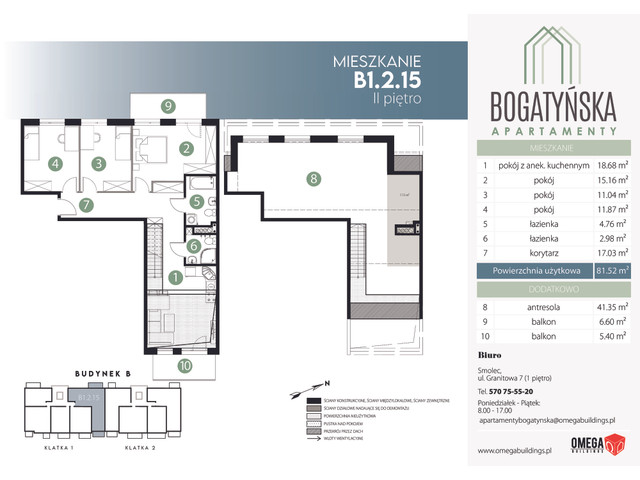 Mieszkanie w inwestycji Bogatyńska Apartamenty, symbol B1.2.15 » nportal.pl