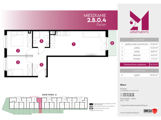 Mieszkanie w inwestycji 2M Apartments, symbol 2.B.0.4 » nportal.pl