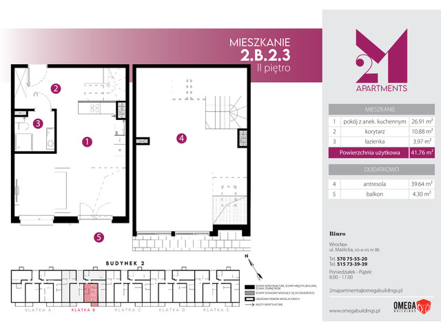 Mieszkanie w inwestycji 2M Apartments, symbol 2.B.2.3 » nportal.pl