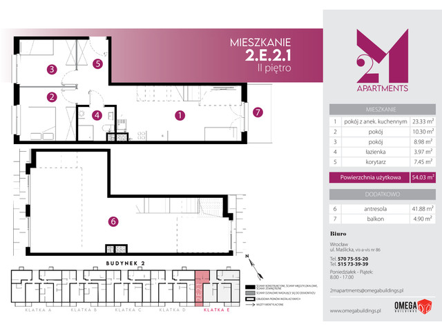 Mieszkanie w inwestycji 2M Apartments, symbol 2.E.2.1 » nportal.pl