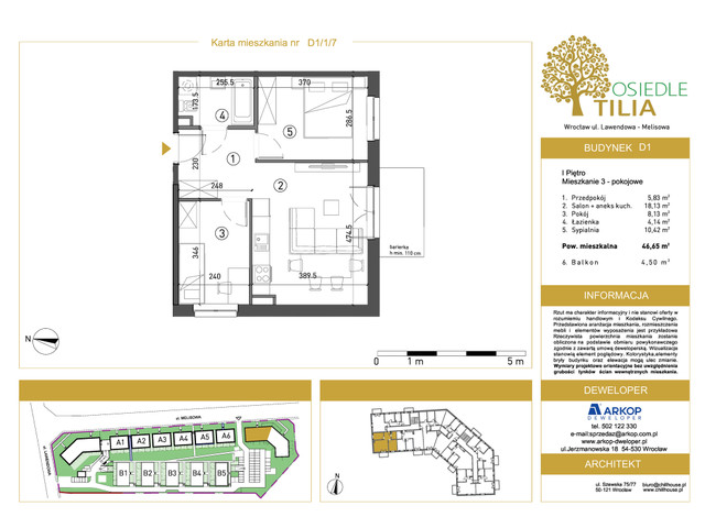 Mieszkanie w inwestycji Osiedle Tilia, symbol D1/1/7 » nportal.pl