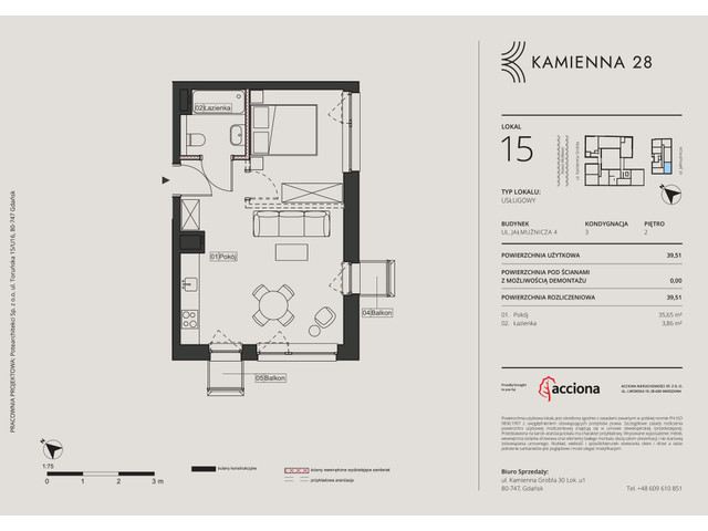 Mieszkanie w inwestycji KAMIENNA 28, symbol 4.15 » nportal.pl
