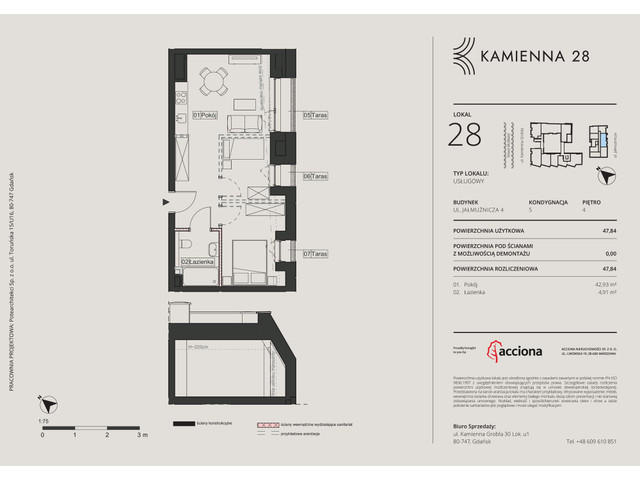 Mieszkanie w inwestycji KAMIENNA 28, symbol 4.28 » nportal.pl