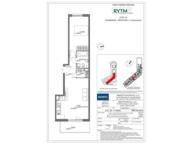 Mieszkanie w inwestycji Rytm Mokotowa, symbol RM/1A/A/2/2 » nportal.pl