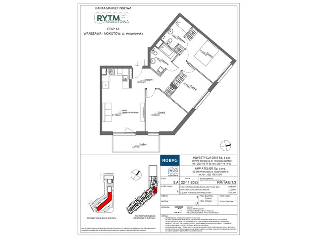 Mieszkanie w inwestycji Rytm Mokotowa, symbol RM/1A/B/1/3 » nportal.pl