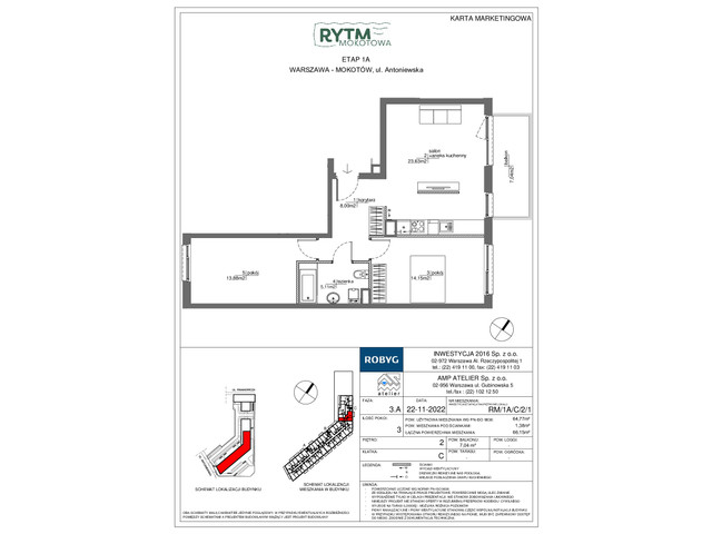 Mieszkanie w inwestycji Rytm Mokotowa, symbol RM/1A/C/2/1 » nportal.pl