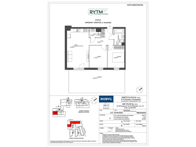 Mieszkanie w inwestycji Rytm Mokotowa, symbol RM/2A/A/0/3 » nportal.pl