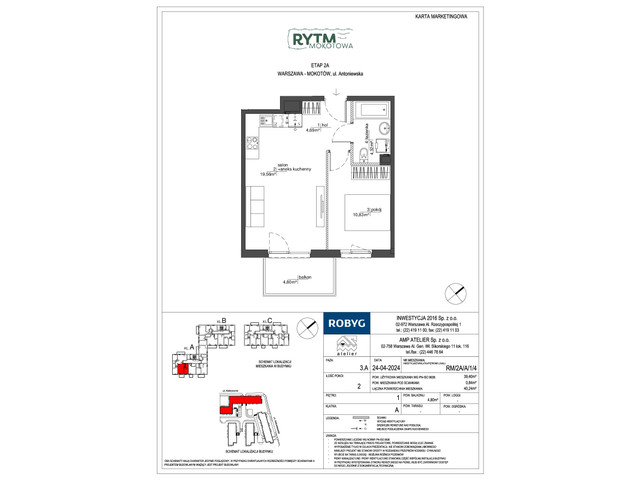 Mieszkanie w inwestycji Rytm Mokotowa, symbol RM/2A/A/1/4 » nportal.pl