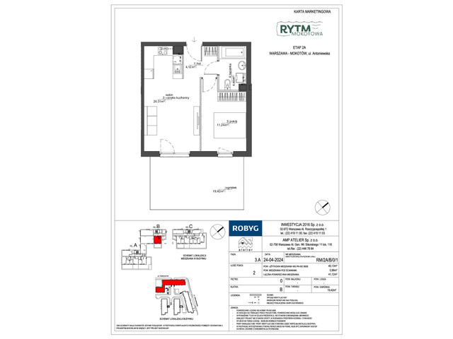 Mieszkanie w inwestycji Rytm Mokotowa, symbol RM/2A/B/0/1 » nportal.pl