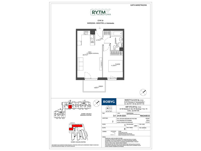 Mieszkanie w inwestycji Rytm Mokotowa, symbol RM/2A/B/3/3 » nportal.pl