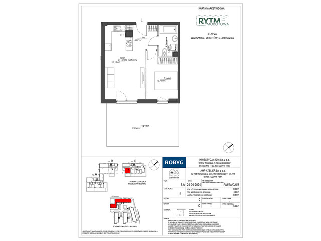 Mieszkanie w inwestycji Rytm Mokotowa, symbol RM/2A/C/0/3 » nportal.pl