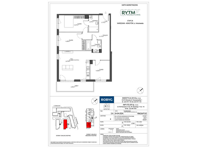 Mieszkanie w inwestycji Rytm Mokotowa, symbol RM/2A/F/3/2 » nportal.pl