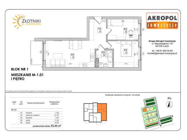Mieszkanie w inwestycji Złotniki ul. Słoneczna, symbol M1.01A » nportal.pl