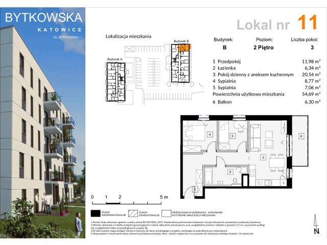 Mieszkanie w inwestycji Katowice Bytkowska przy Parku Śląskim, symbol B11 » nportal.pl